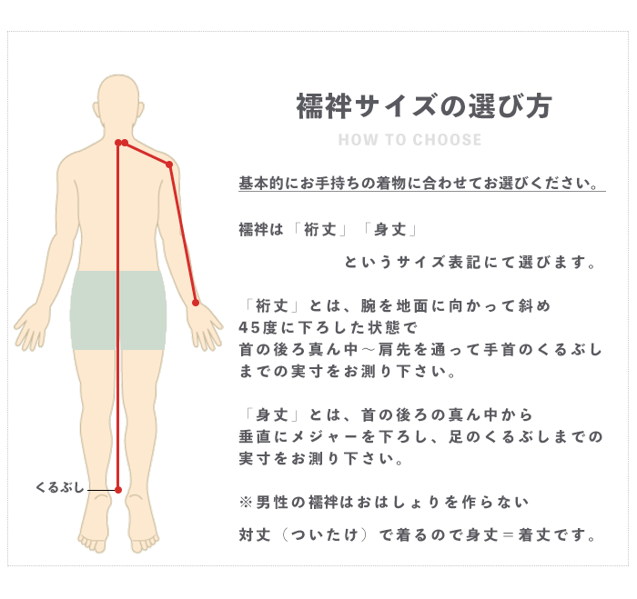 襦袢サイズの選び方