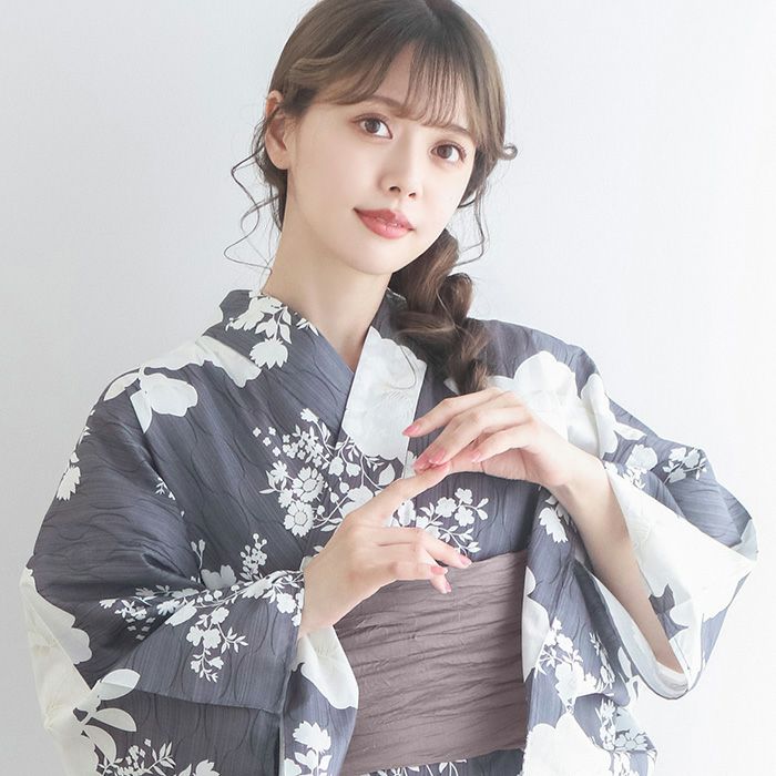 KYOETSU レディース二部式浴衣4点セット　セパレート 楽天市場】1人で簡単着付け 【 セパレート浴衣 豪華4点セット 二