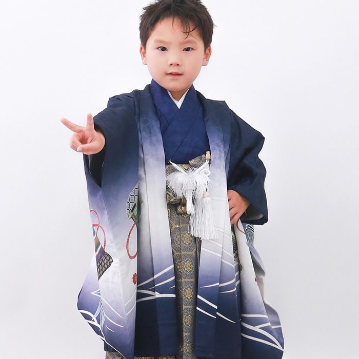 豪華安心12点フルセット】 七五三 着物 男の子 5歳 袴 購入 販売 絵羽