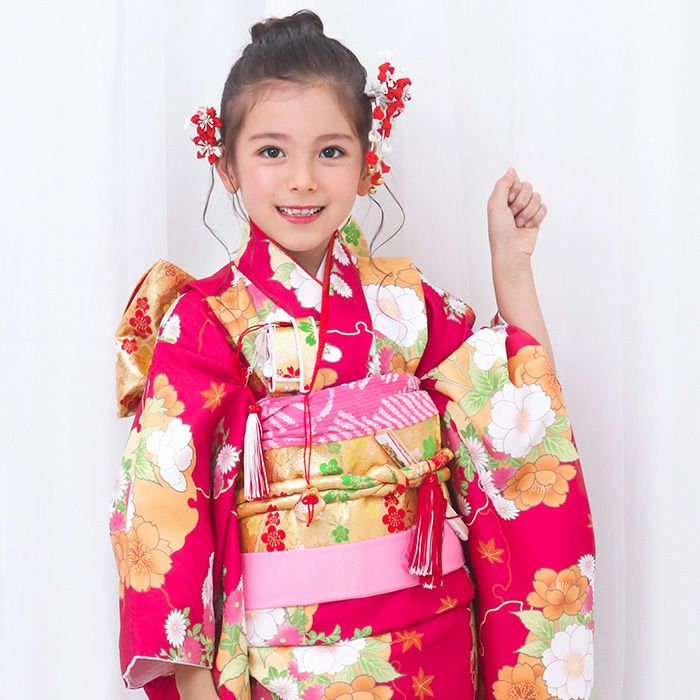 レンタル】 七五三 着物 7歳 注意深く フルセット レンタル 七五三 