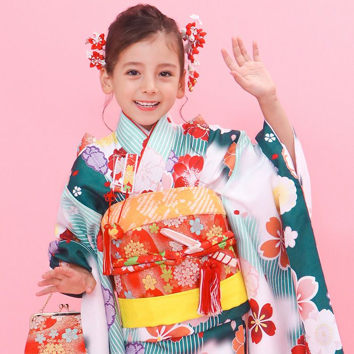 七五三 着物 7歳 フルセット 女の子 セット 草履 長襦袢 着物セット 