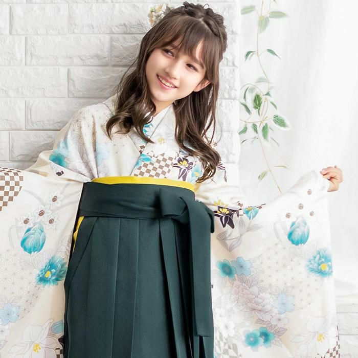 袴4点セット CCM D ジュニア) 袴セット 卒業式 小学生 袴 セット ジュニア 女の子 12colors 中学生 振袖 卒服 着物 二尺袖着物  ガールズ | 和装ファッション・着物の通販・卒業袴はきものKYOETSUで！｜きものKYOETSU【公式】