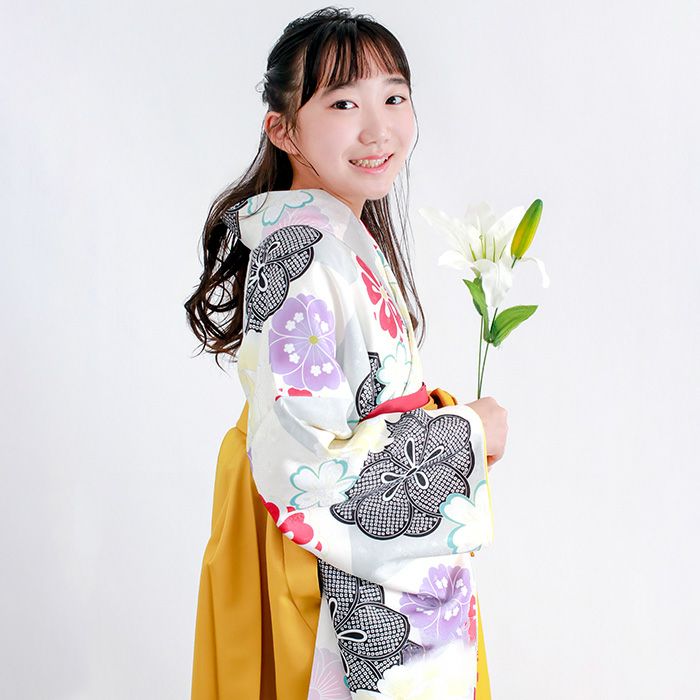 袴4点セット CCM D ジュニア) 袴セット 卒業式 小学生 袴 セット  