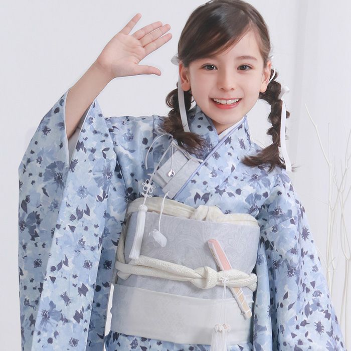 豪華安心15点フルセット】新作 七五三 着物 7歳 女の子 四つ身 くすみ
