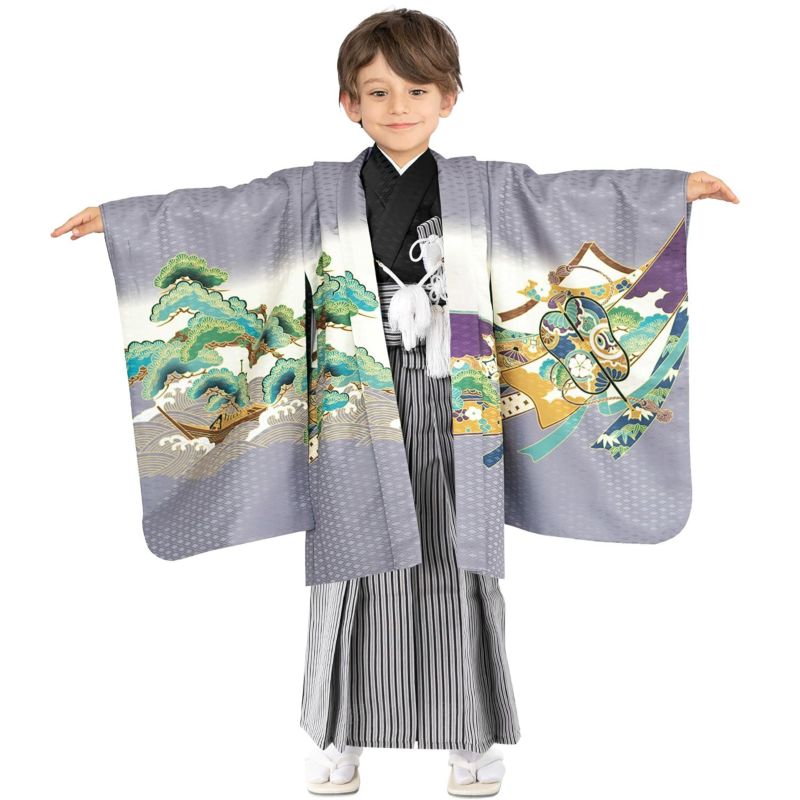 七五三 着物 男の子 5歳 フルセット 袴 購入 販売 鷹兜松 男児 七五三 着物 男の子 5歳 フルセット 袴 購入 販売 鷹兜松 男児