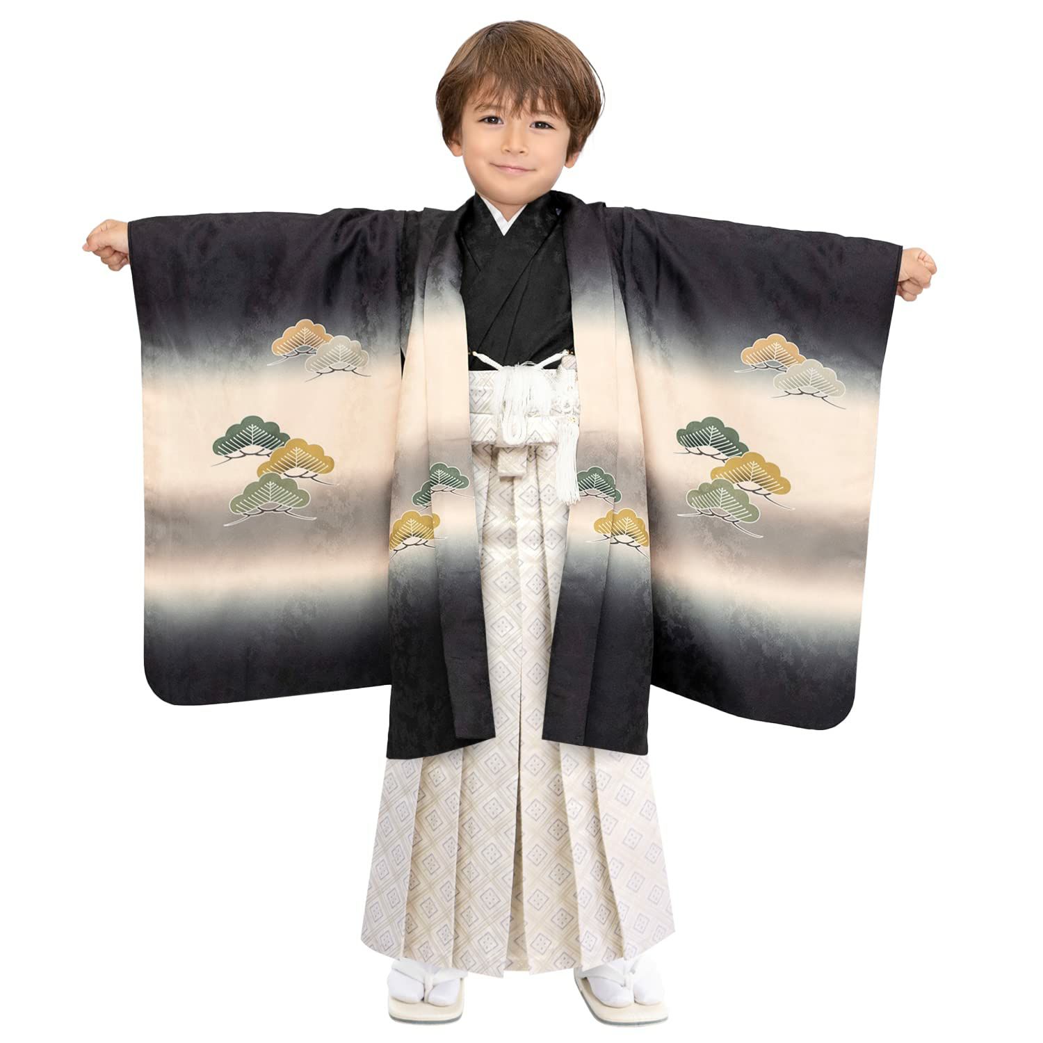 七五三 着物 5歳 男の子 フルセット 袴 購入 販売 絵羽 鷹 兜 男児 