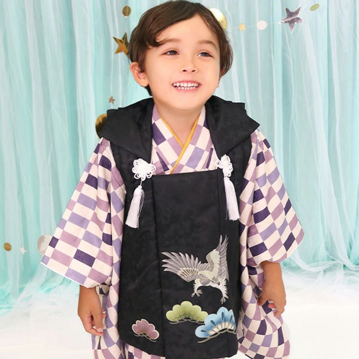 七五三 着物 3歳 男の子 【豪華8点フルセット】 着物 3歳 男の子