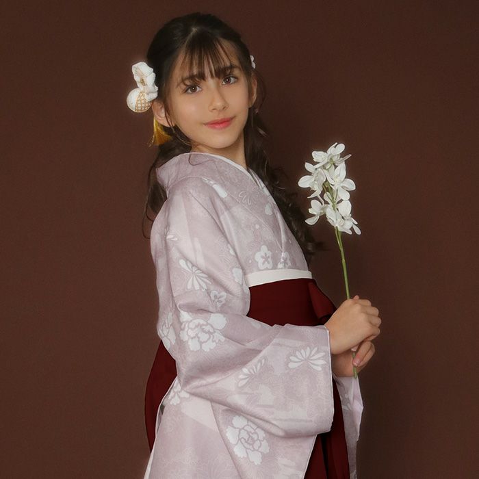 袴4点セット 華やかEF ジュニア) 袴セット 卒業式 小学生 4点