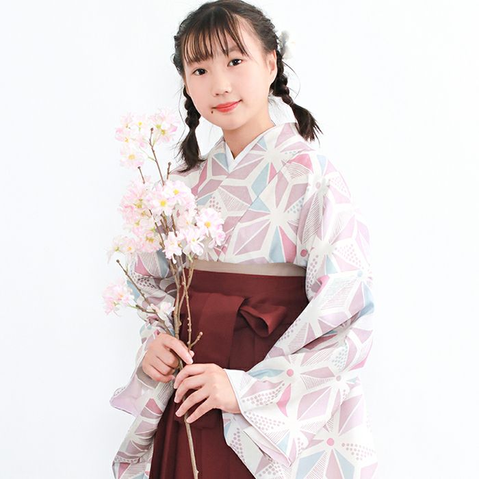 袴4点セット 華やかEF ジュニア) 袴セット 卒業式 小学生 4点セット 