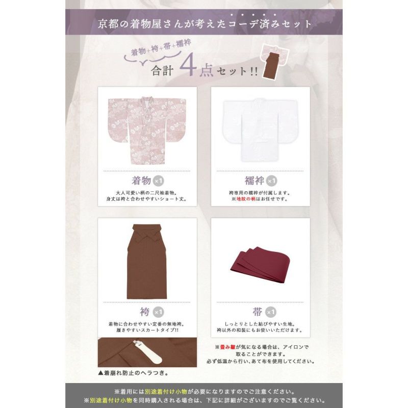 袴4点セット 華やかG ジュニア) 袴セット 卒業式 小学生 4点