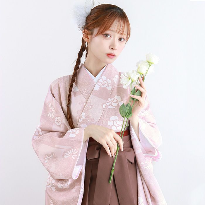 袴4点セット 華やかG ジュニア) 袴セット 卒業式 小学生 4点セット  